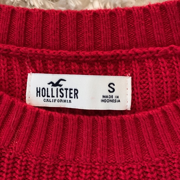 Hollister red crop sweater size S - Picture 3 of 5